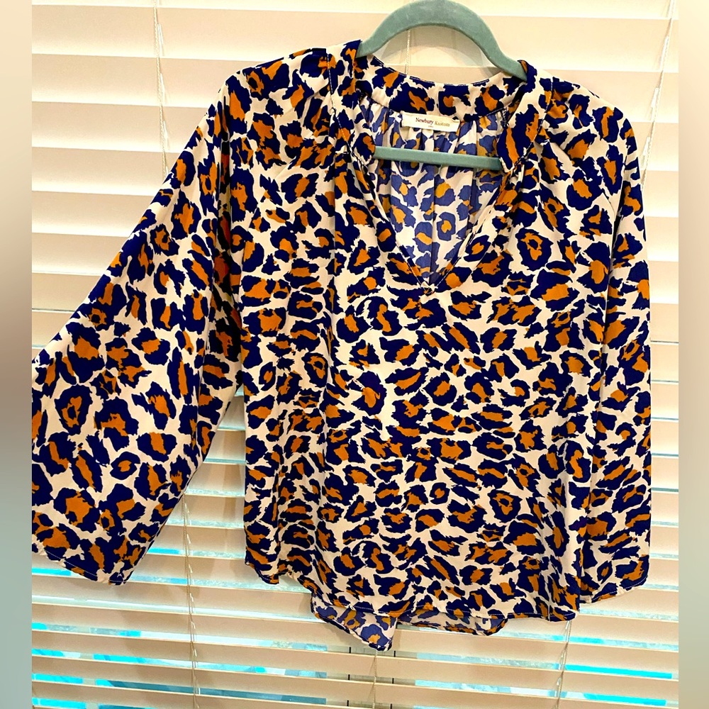 Purple & Gold Tiger print top size S. Gently worn and in great condition